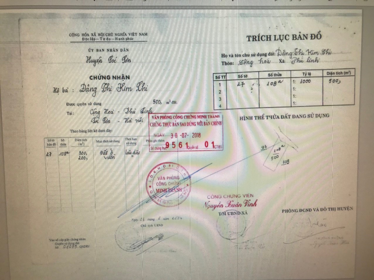 Chính chủ bán đất tại Phù Linh, Sóc Sơn, Hà Nội DT500m2 Giá 9tr/m2 LH 0325931675
